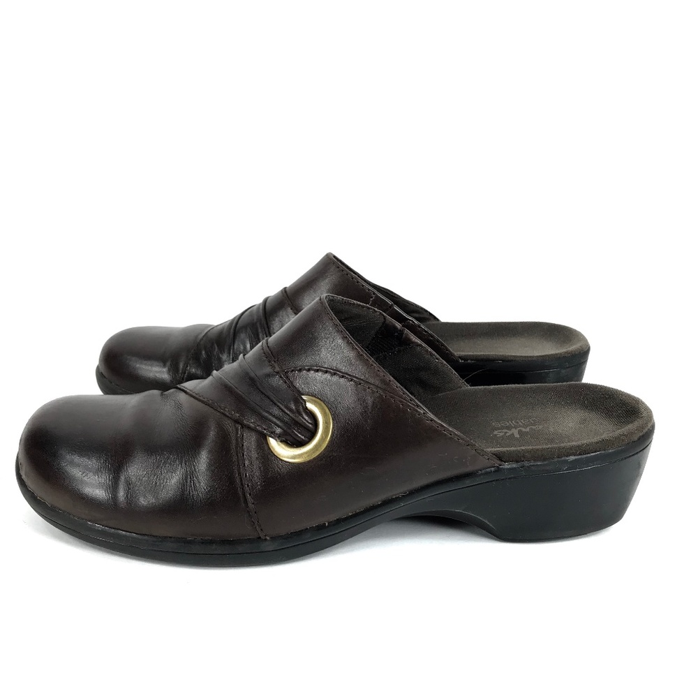 Clark's Open-Back Mules w/ Brass